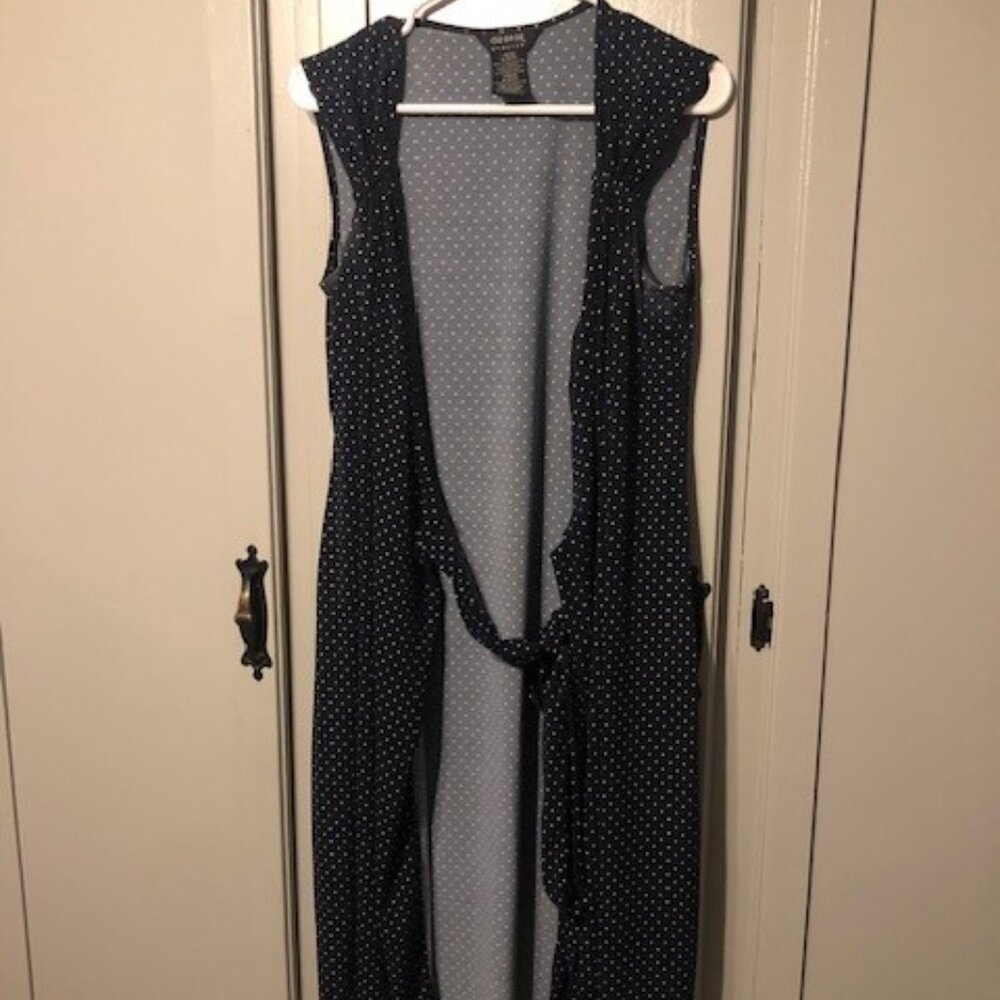 George Stretch Blue & White Polka Dot Coverup